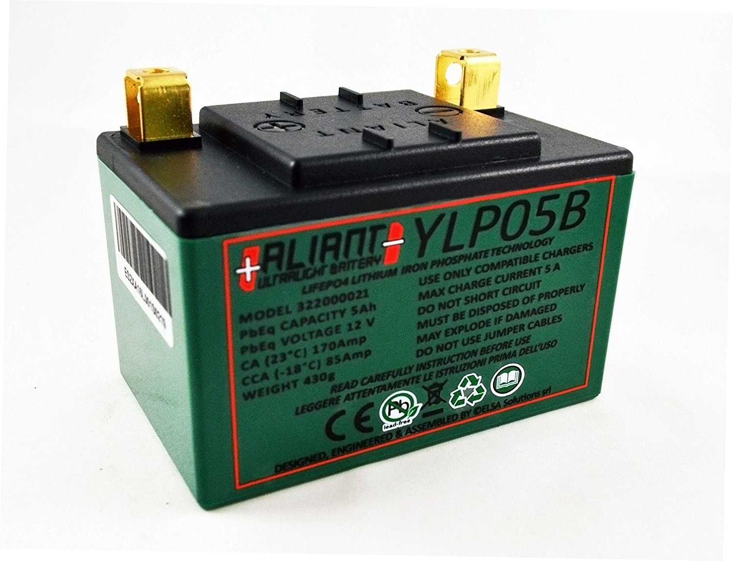 Aliant YLP05B 5.0 AH ALICHEM Lifepo4 Battery