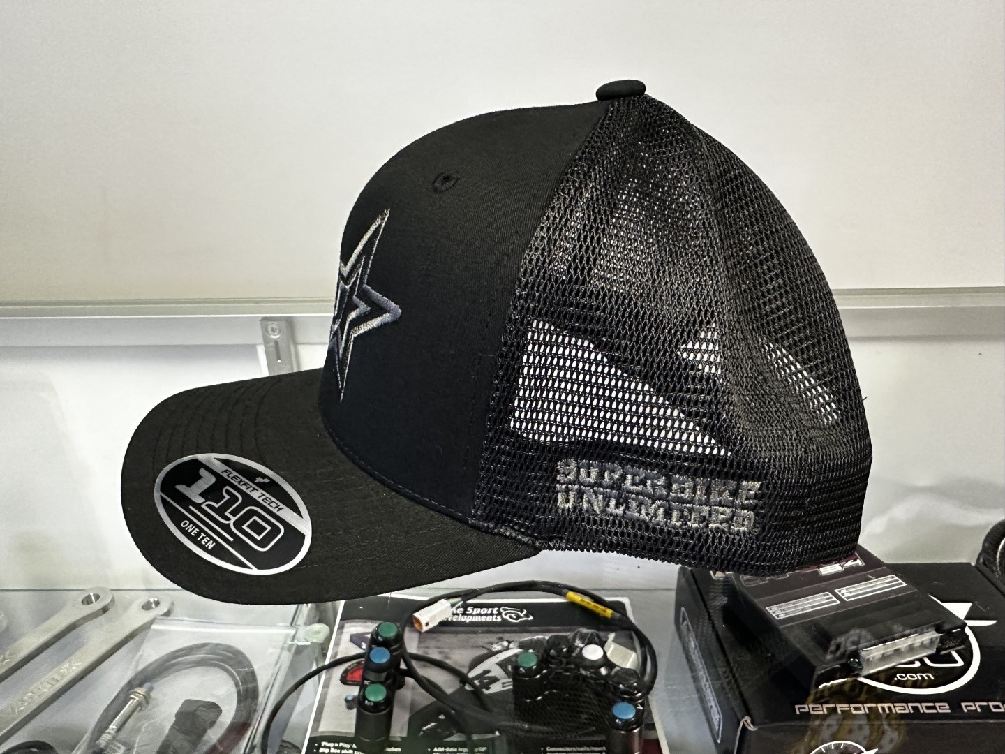 Superbike Unlimited FlexFit 110M Mesh Hat - Black / Grey