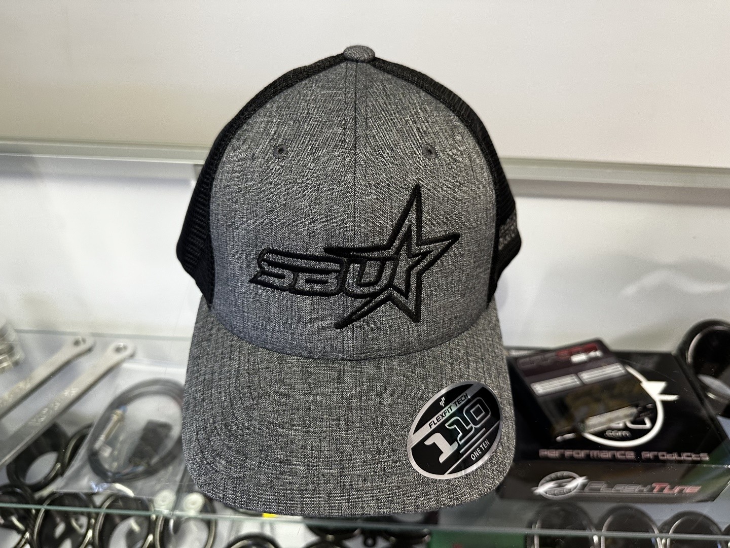 Superbike Unlimited FlexFit 110M Mesh Hat - Black / Heather