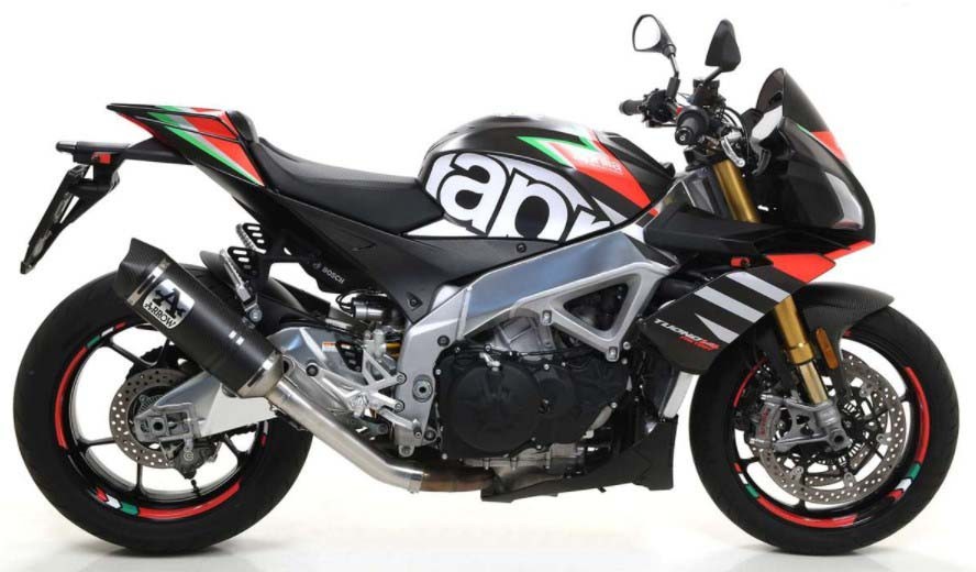 Arrow Race-Tech Approved Carbon Silencer with Carbon End Cap - 2019-2020 Aprilia Tuono V4 1100