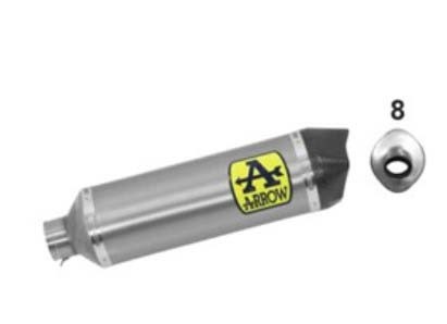 Arrow Race-Tech Approved Titanium Silencer with Carbon End Cap - 2019-2020 Aprilia Tuono V4 1100