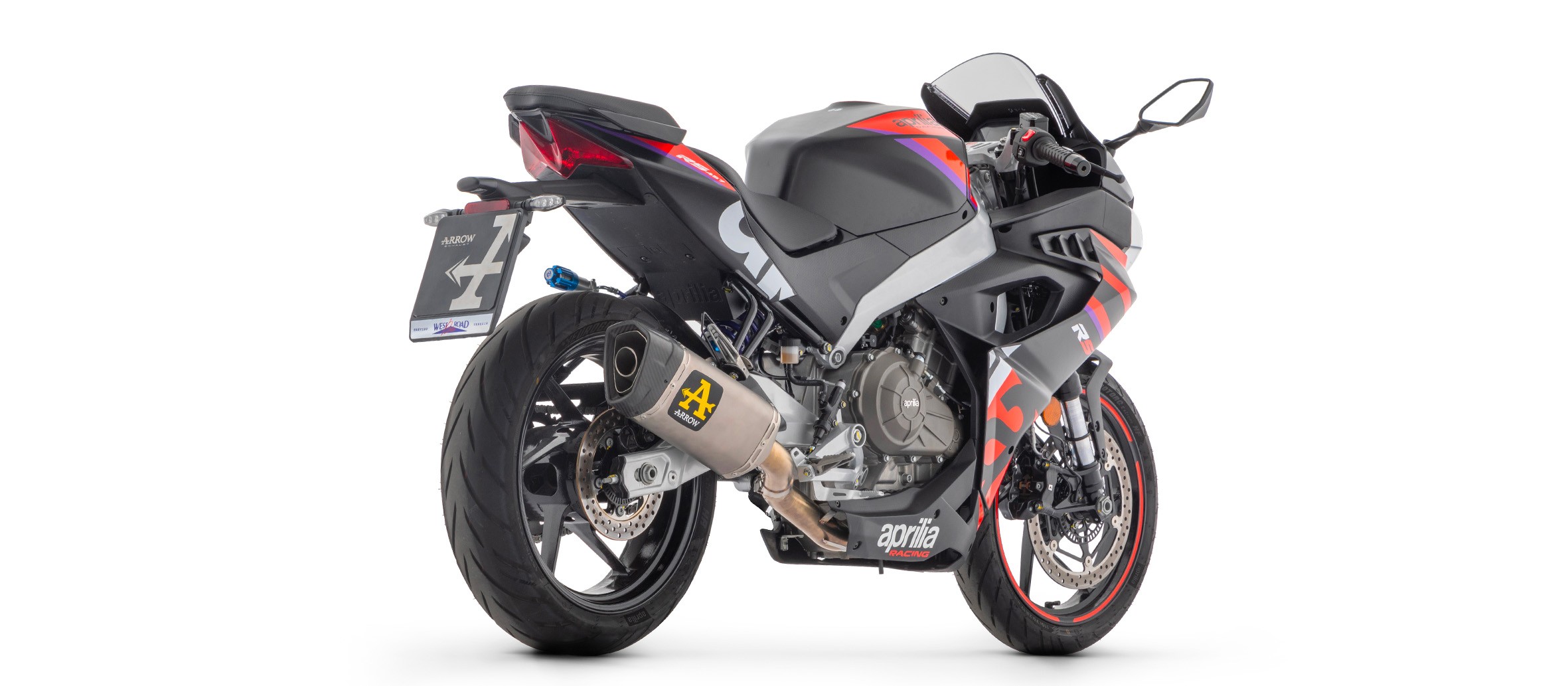 Arrow Full Exhaust System with Pista Titanium Silencer - Aprilia RS 457 (2024)