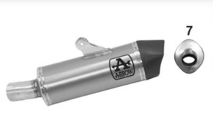 Arrow Maxi Race-Tech Aluminum "Dark" Silencer with Carbon End Cap - 2019-20 BMW R 1250 R / RS