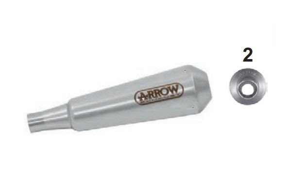 Arrow Nichrom Pro-Race Silencer with Steel End Cap - 2019-20 Brixton Glanville/Felsberg 250