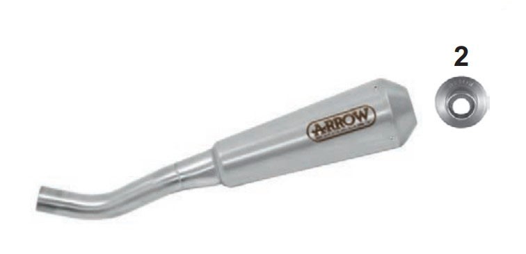 Arrow Nichrom Pro-Race Silencer with Stainless Steel End Cap - 2019 Brixton Saxby 250 / 2020 Brixton Cromwell 250