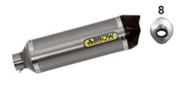 Arrow Race-Tech Aluminum Silencer with Carbon End Cap - 2019-2020 Honda CBR 500 R