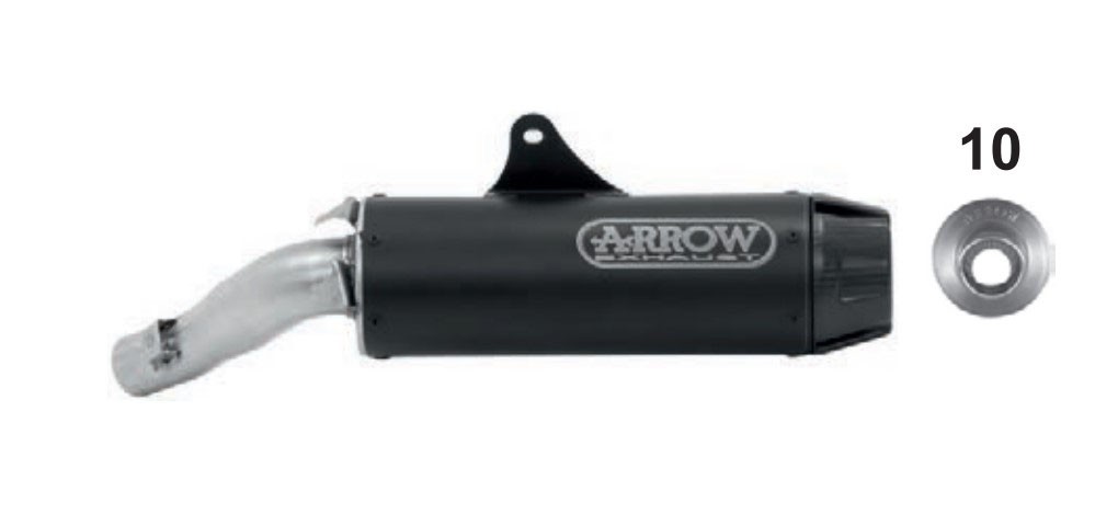 Arrow Rebel Silencer with Carbon Fiber End Cap - 2020 Honda CMX 500 Rebel