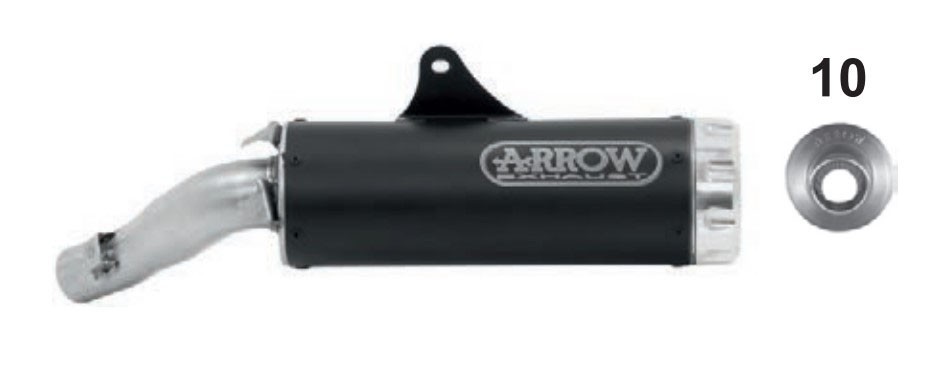 Arrow Rebel Silencer with Aluminum Polish End Cap- 2020 Honda CMX 500 Rebel 