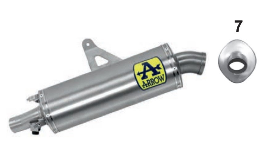 Arrow Maxi Race-Tech Approved Aluminum Silencer - 2020+ Honda CRF1100L Africa Twin/Adventure Sports