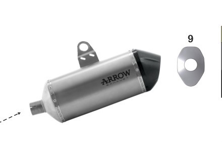 Arrow Maxi Race -  Sonora Titanium " Dark"  Silencer With Carbon End Cap- 2020 - 2021 Suzuki V-Strom 1050