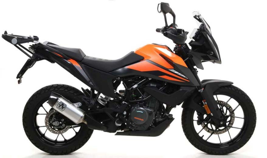 Arrow Indy Race Aluminum Silencer with Carbon End Cap - 2020 KTM 390 Adventure