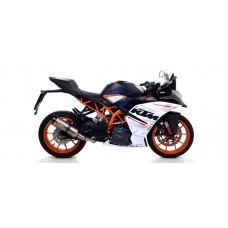 Arrow Thunder Titanium Slip On Muffler w/ Carbon Fiber End Cap - 2017-2019 KTM RC390