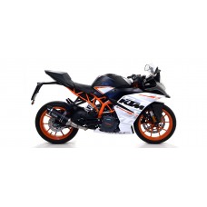 Arrow Thunder Dark Aluminum Slip On Muffler w/ Carbon Fiber End Cap - 2017-2019 KTM RC390