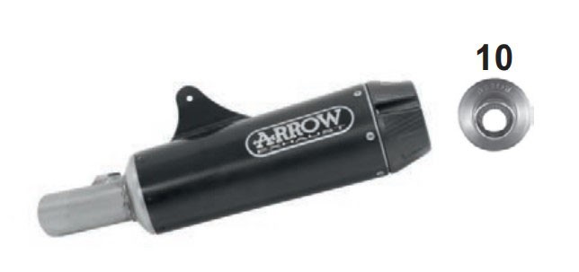 Arrow Rebel Silencer with Carbon Fiber End Cap - 2017-20 Kawasaki Z900RS