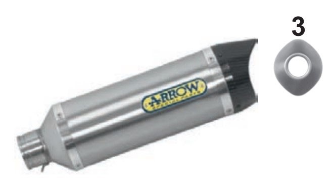 Arrow Thunder Aluminum Silencer with Carbon End Cap - 2020 Yamaha Tracer 700