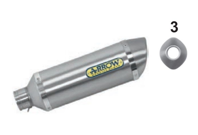 Arrow Thunder Aluminum Silencer - 2020 Yamaha Tracer 700