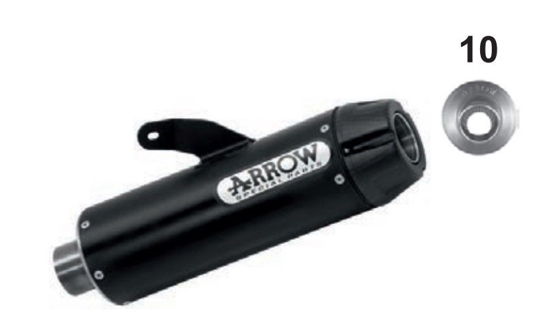 Arrow Jet-Race Nichrom Silencer with Carbon End Cap - 2020 Yamaha Tracer 700