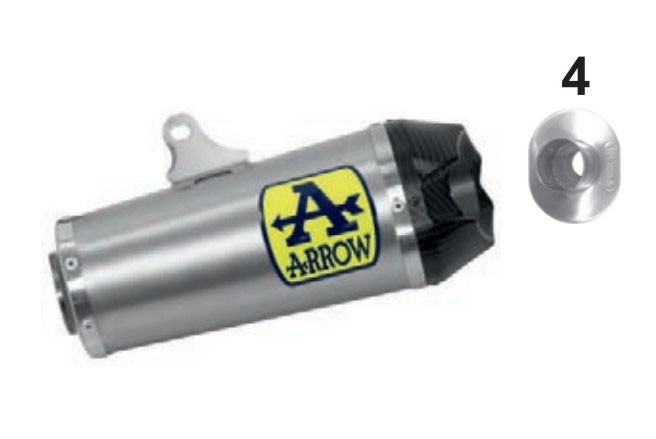 Arrow Works Titanium Silencer with Carbon End Cap - 2020 Yamaha Tracer 700