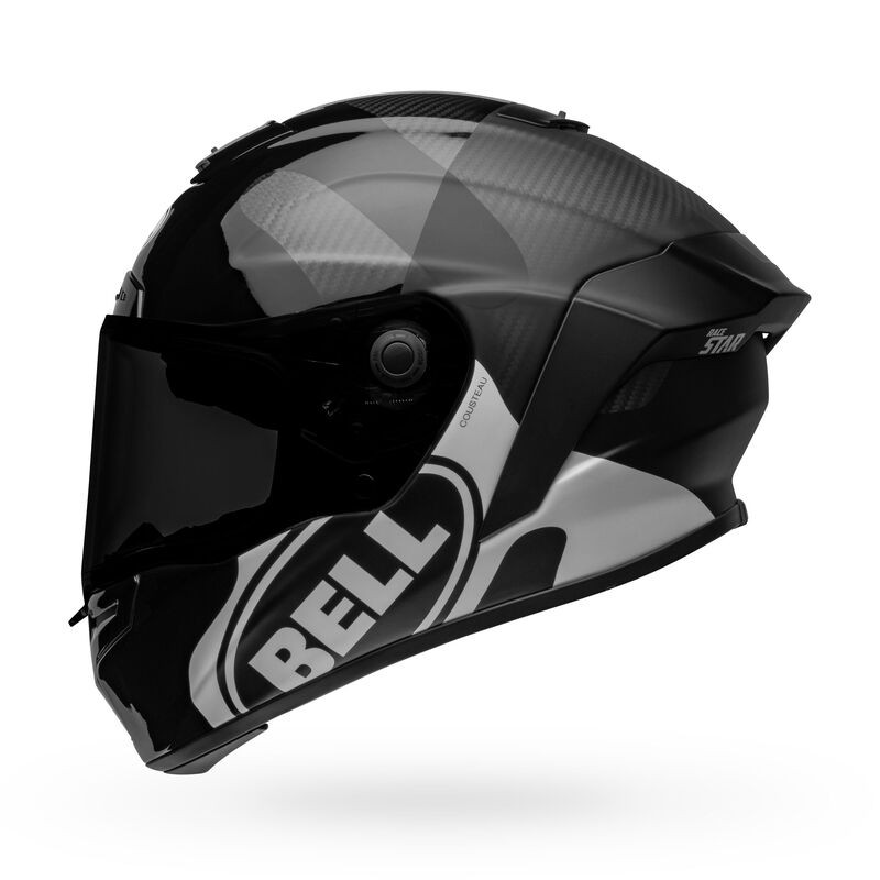 Bell Race Star Flex DLX Carbon Fiber Helmet - HELLO COUSTEAU Matte Black/White