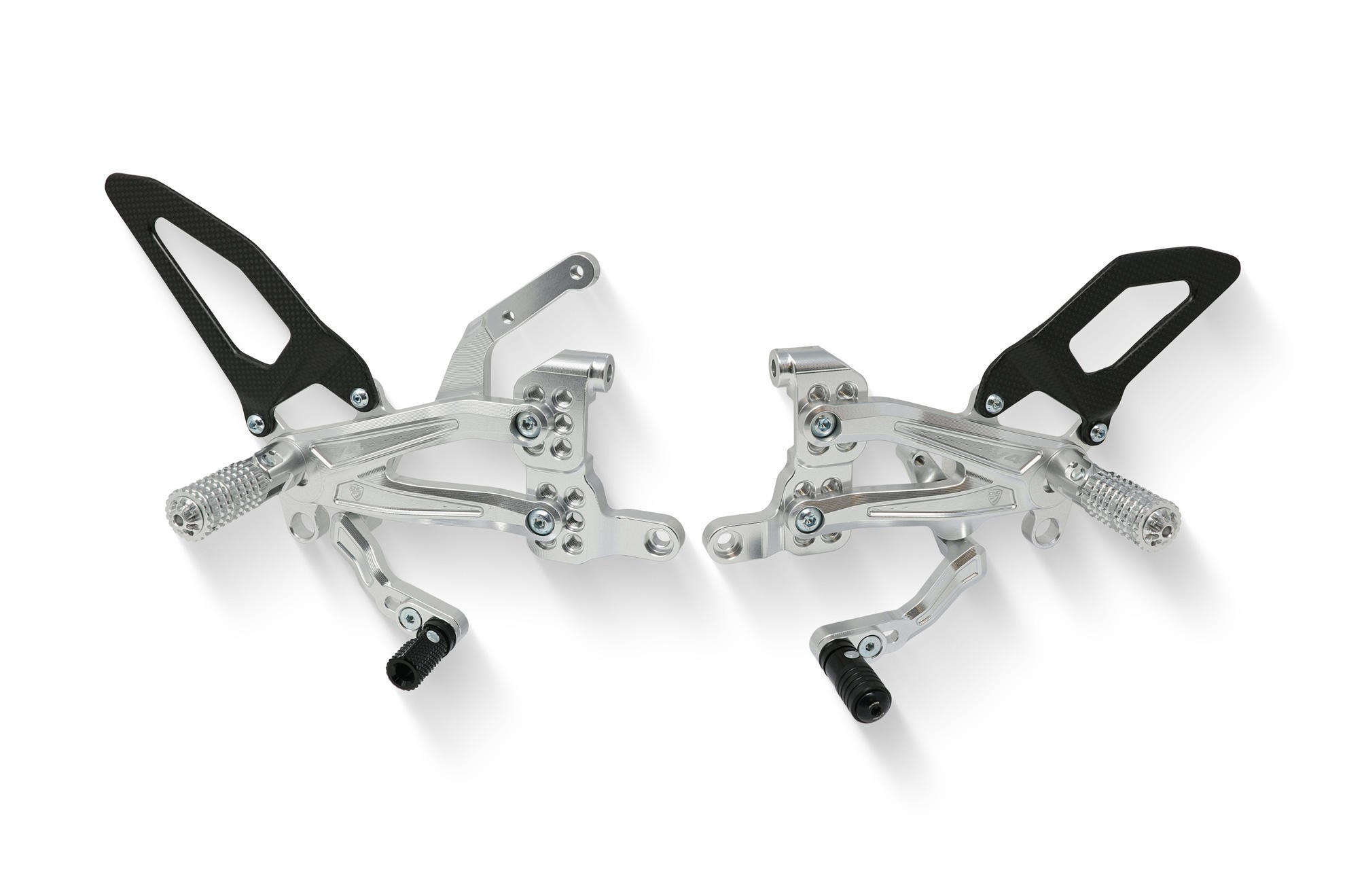 CNC Racing RPS Adjustable Rearsets w/ Carbon Heel Protectors - Ducati Streetfighter V4 / V4 S