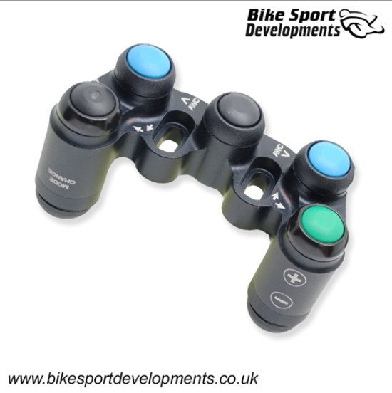 Bike Sport Developments -7 Button Dual mode race switch - Bar Clamp Mount Aprilia RSV4 1000 / 1100 2017 - 2021