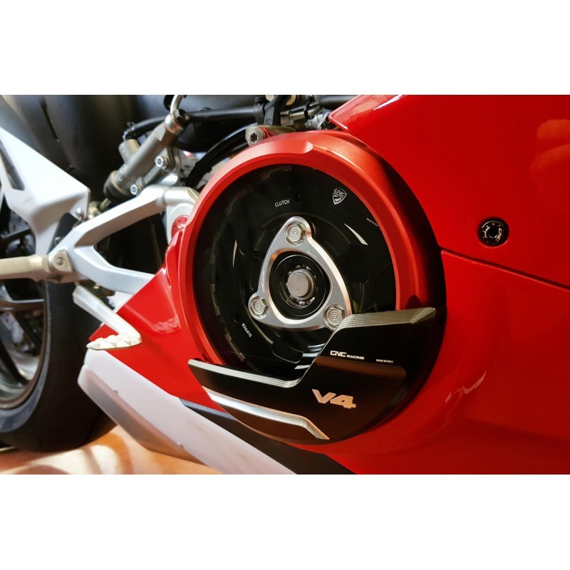 CNC Racing Clear Wet Clutch Cover - Ducati Panigale V4 and Streetfighter V4