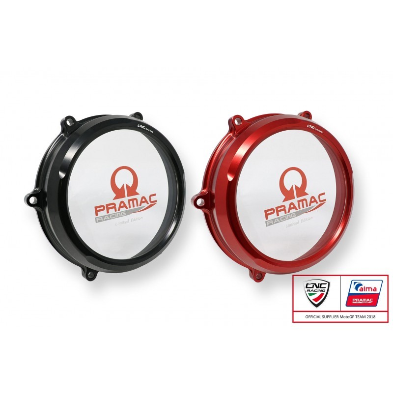 CNC Racing Pramac Racing Limited Edition Clear Wet Clutch Cover - Ducati Panigale V4 / S / Speciale