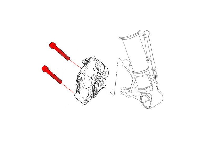 CNC Racing Titanium Radial Caliper Bolt Kit - Ducati Panigale V4 and Streetfighter V4