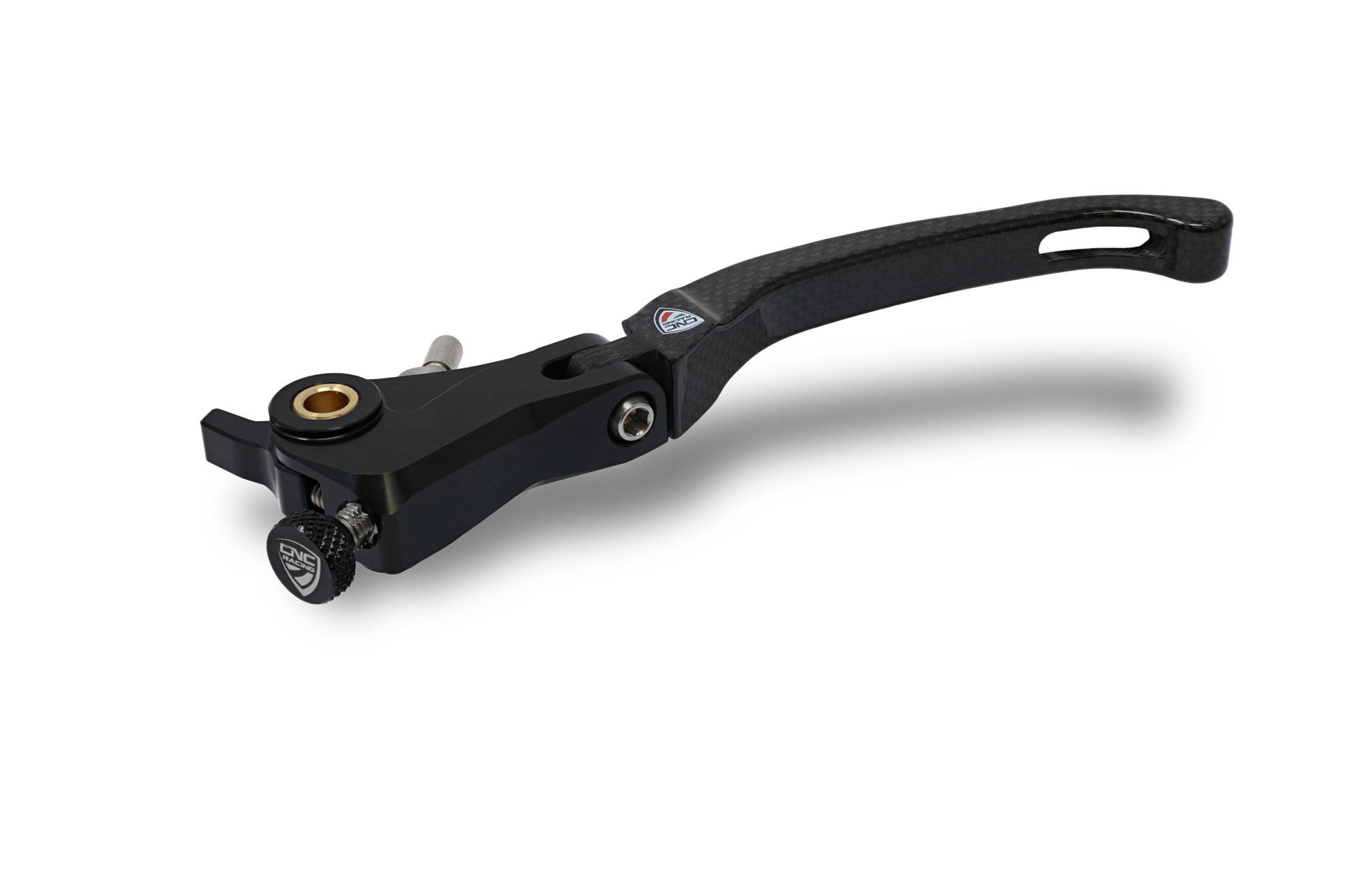 CNC Racing Carbon Fiber/Billet Race Folding Adjustable Clutch Lever (190mm) - Most Ducati Models 