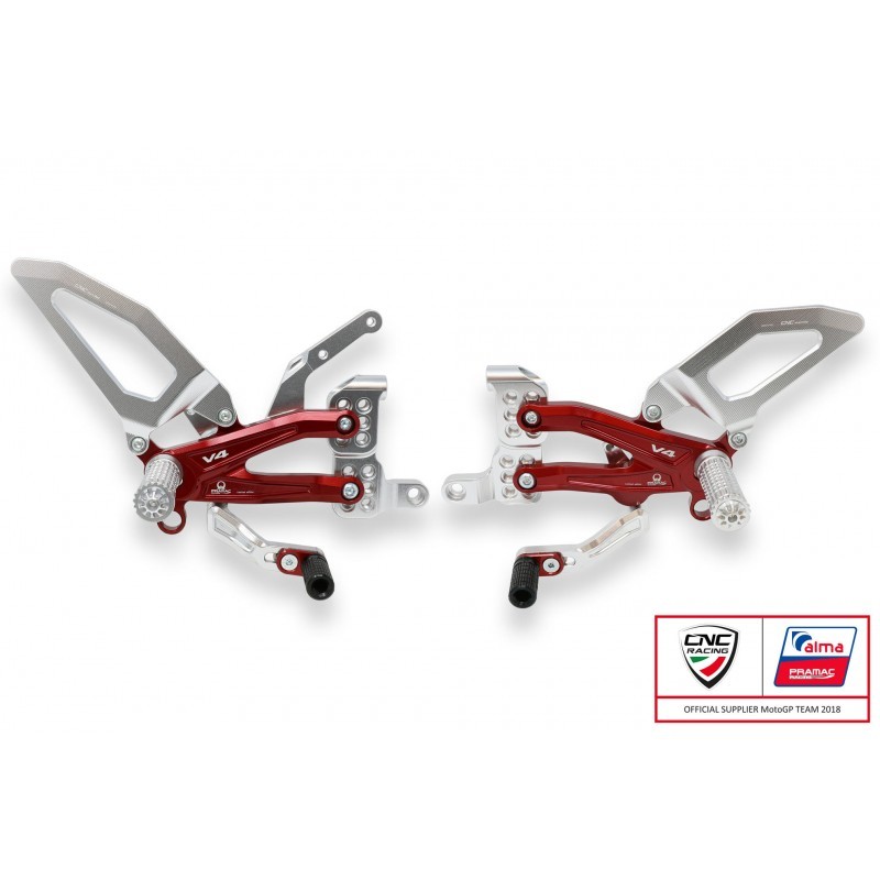 CNC Racing Pramac Racing Limited Edition RPS Easy Adjustable Rearset  - Ducati Panigale V4 