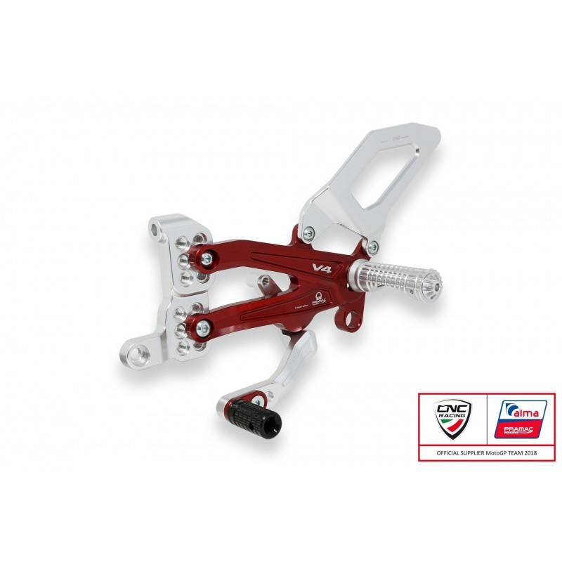 CNC Racing Pramac Racing Limited Edition RPS Easy Adjustable Rearset  - Ducati Panigale V4