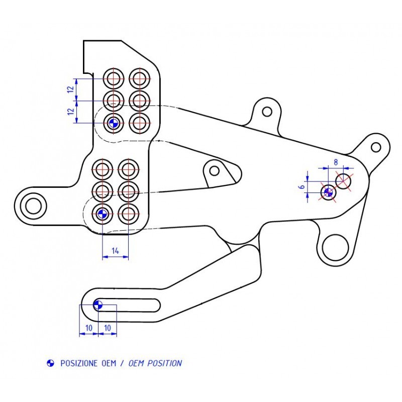 CNC Racing Pramac Racing Limited Edition RPS Easy Adjustable Rearset  - Ducati Panigale V4