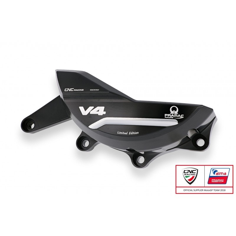 CNC Racing PRAMAC RACING LIMITED EDITION Billet Generator Protector - Ducati Panigale / Streetfighter V4 / S / R / Speciale