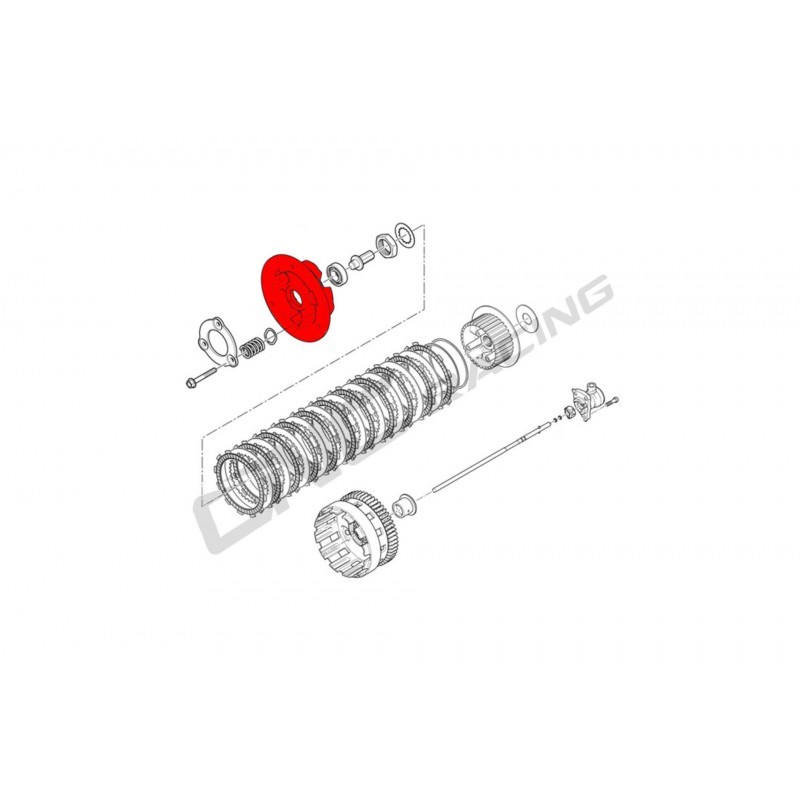 CNC Racing Bi-Color Wet Clutch Pressure Plate - Ducati Panigale V4 and Streetfighter V4