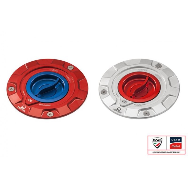 CNC Racing Pramac Racing Limited Edition Quick Release Gas Cap - Ducati Panigale V4 and Streetfighter V4