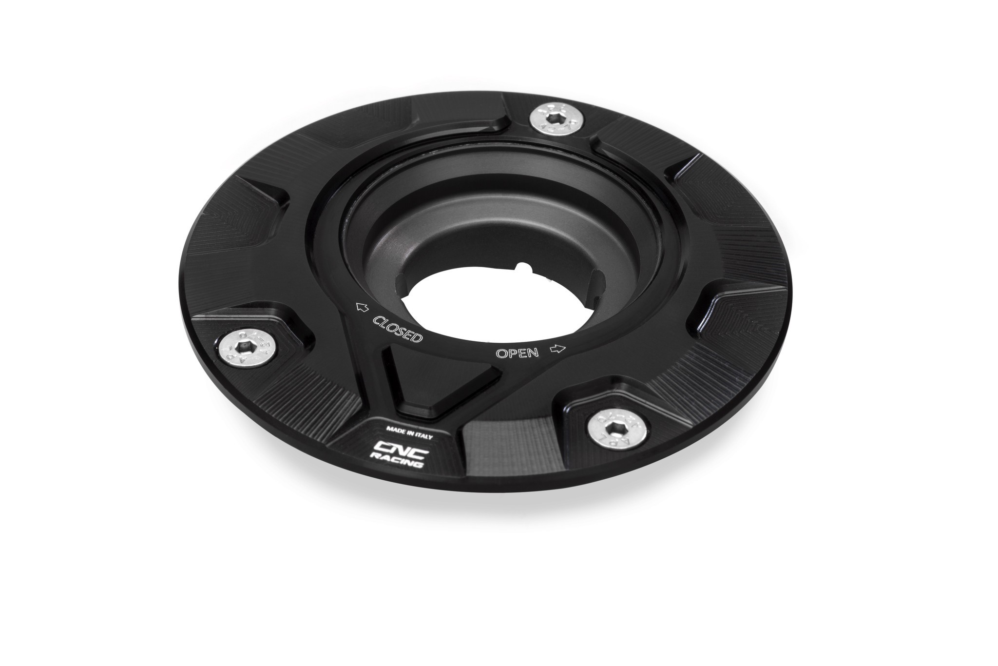 CNC Racing 'GEAR' Aluminum Gas Cap Flange - Ducati / MV Agusta / Aprilia