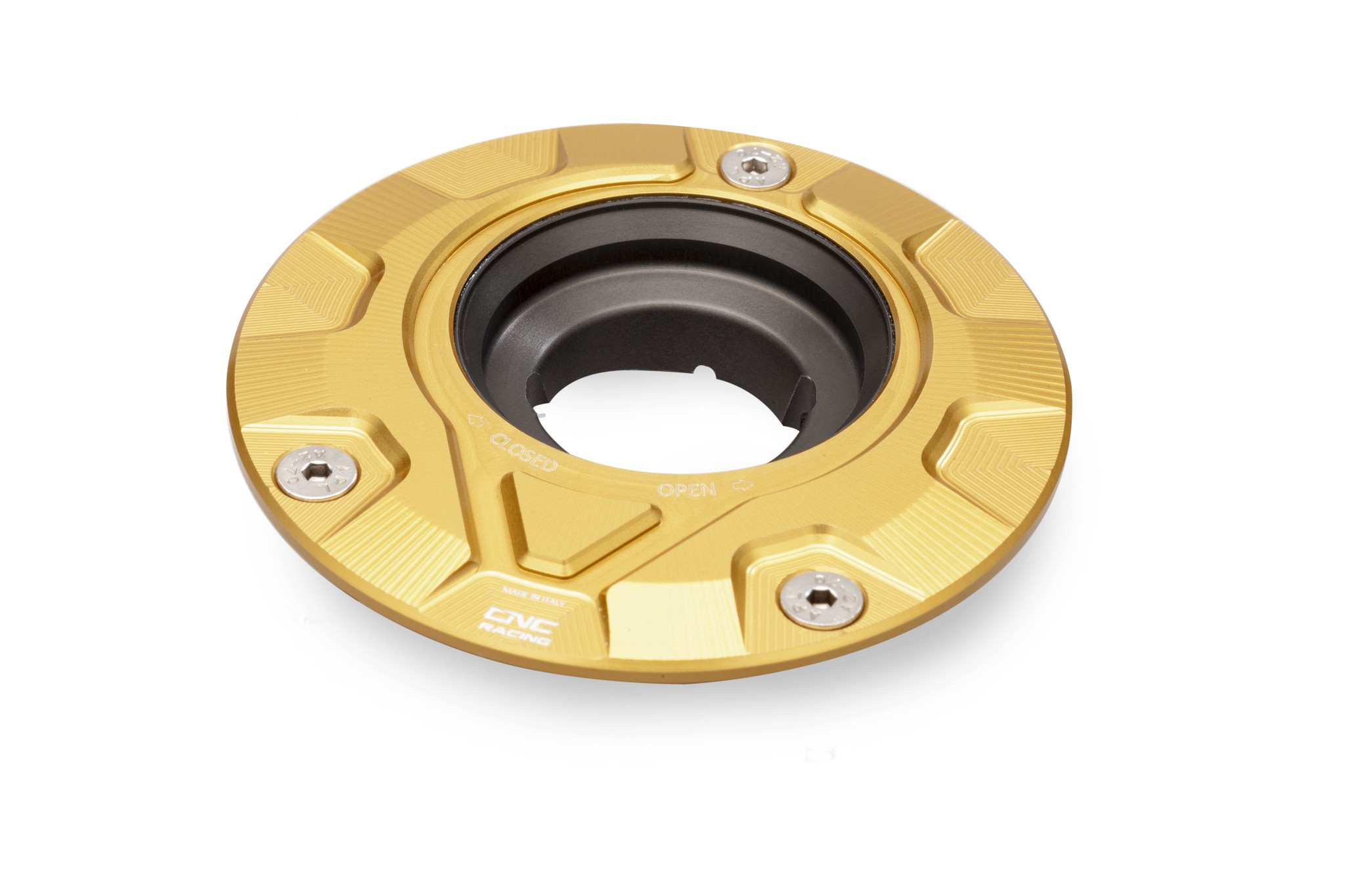 CNC Racing 'GEAR' Aluminum Gas Cap Flange - Ducati / MV Agusta / Aprilia