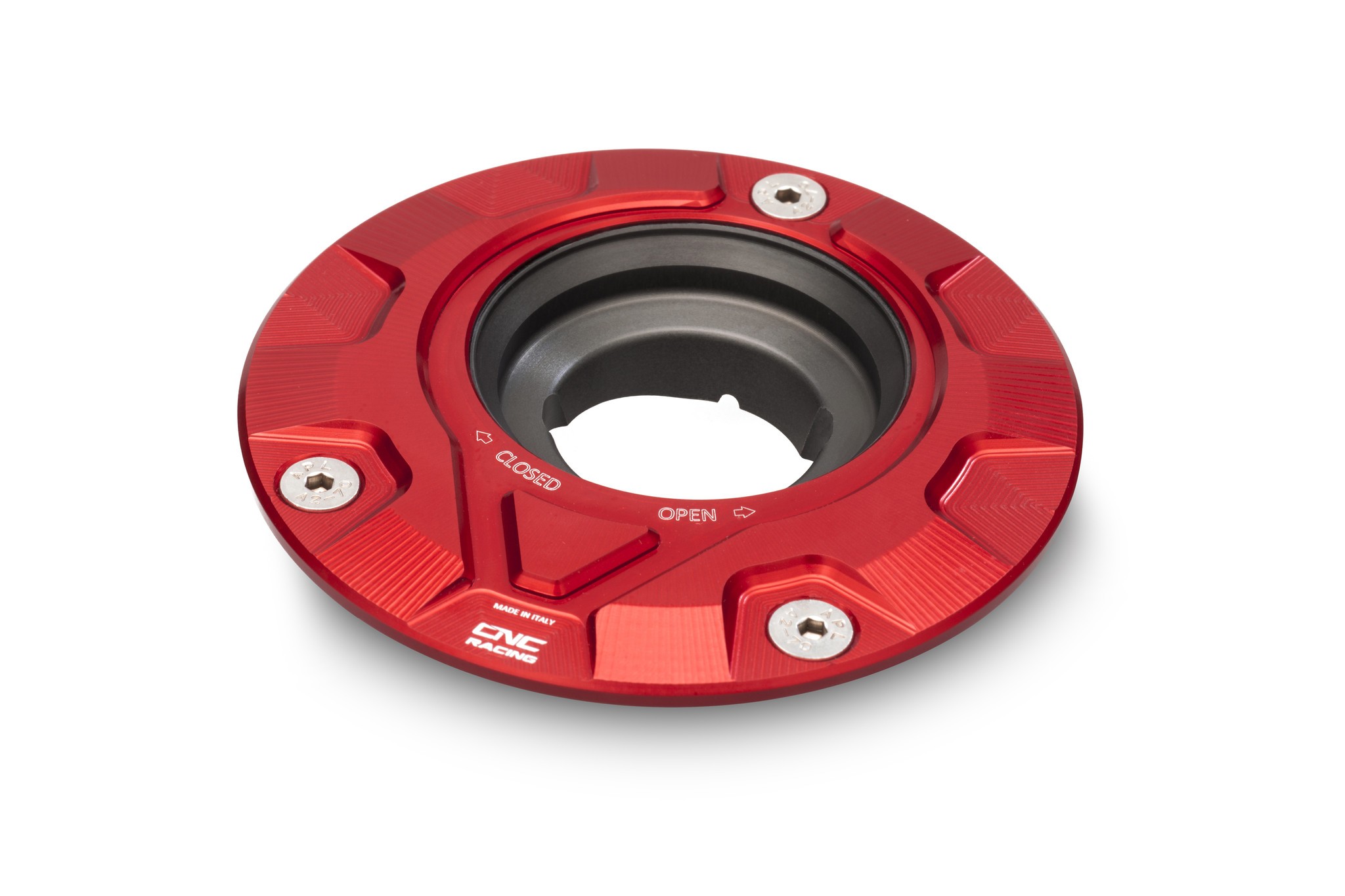 CNC Racing 'GEAR' Aluminum Gas Cap Flange - Ducati / MV Agusta / Aprilia