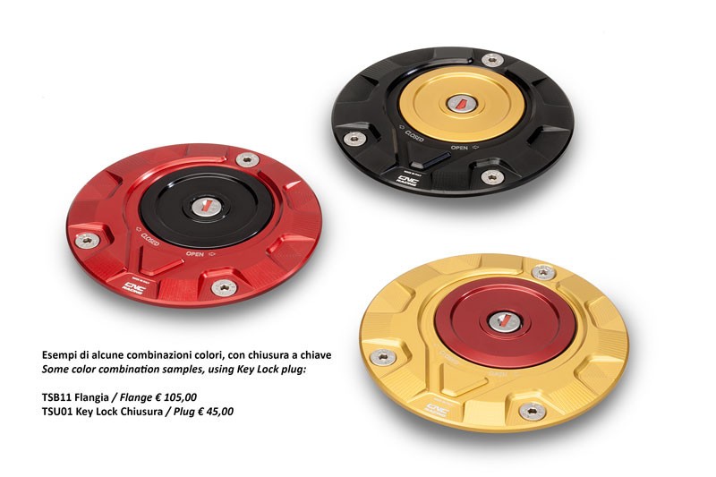 CNC Racing 'GEAR' Aluminum Gas Cap Flange - Ducati / MV Agusta / Aprilia