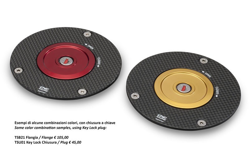 CNC Racing Carbon Fiber Gas Cap Flange - Aprilia, Ducati, MV Agusta