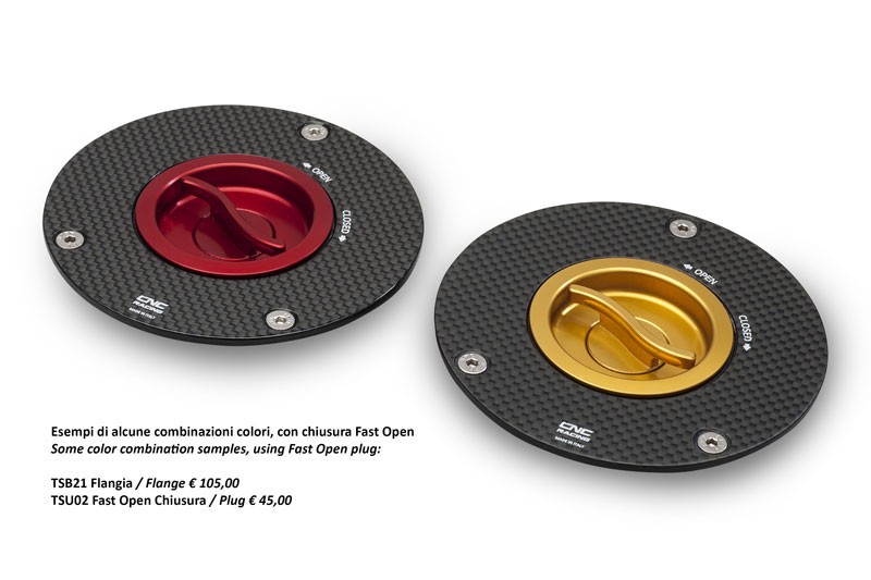 CNC Racing Carbon Fiber Gas Cap Flange - Aprilia, Ducati, MV Agusta