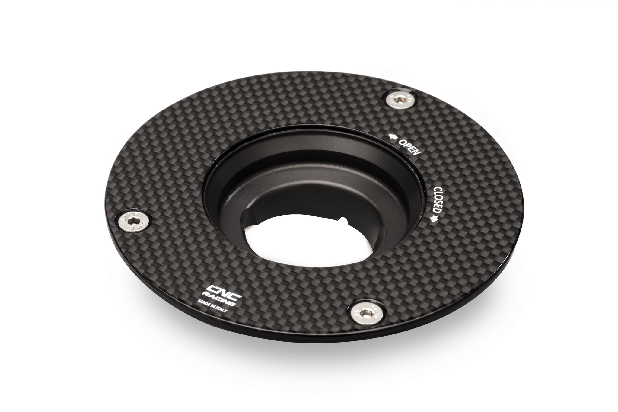 CNC Racing Carbon Fiber Gas Cap Flange - Aprilia, MV Agusta, Triumph 