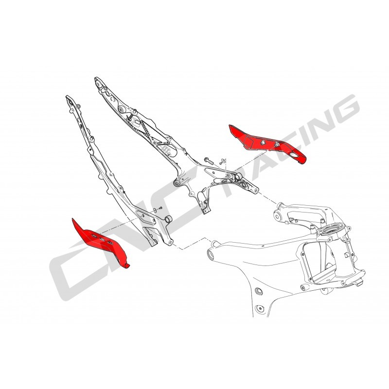 CNC Racing Carbon Fiber Subframe Covers - Ducati Panigale V4 / S / R / Speciale (Pair)