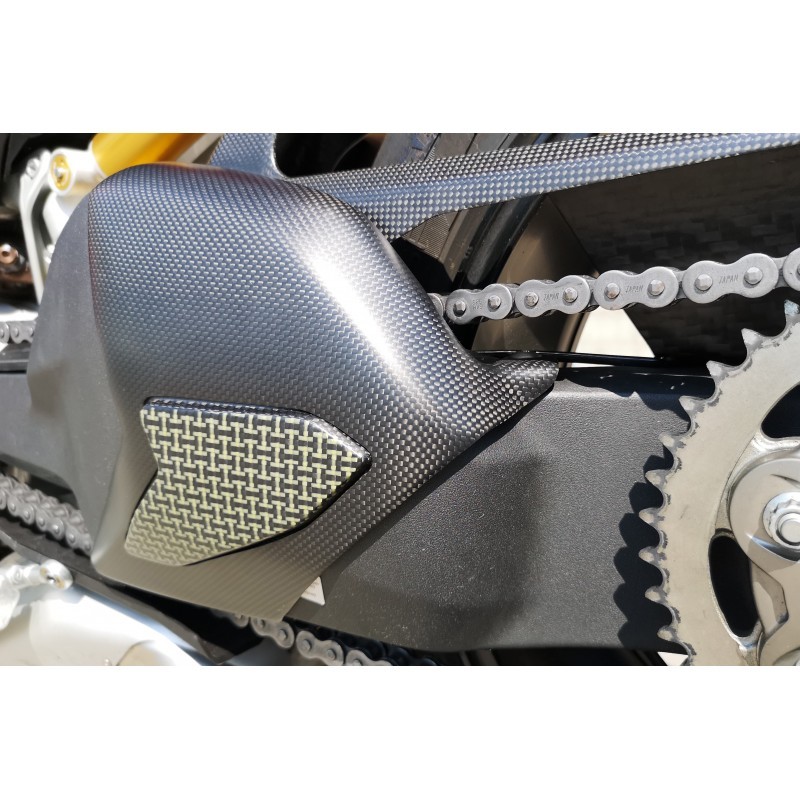 CNC Racing Carbon Fiber/Kevlar Swingarm Cover - Ducati Panigale V4