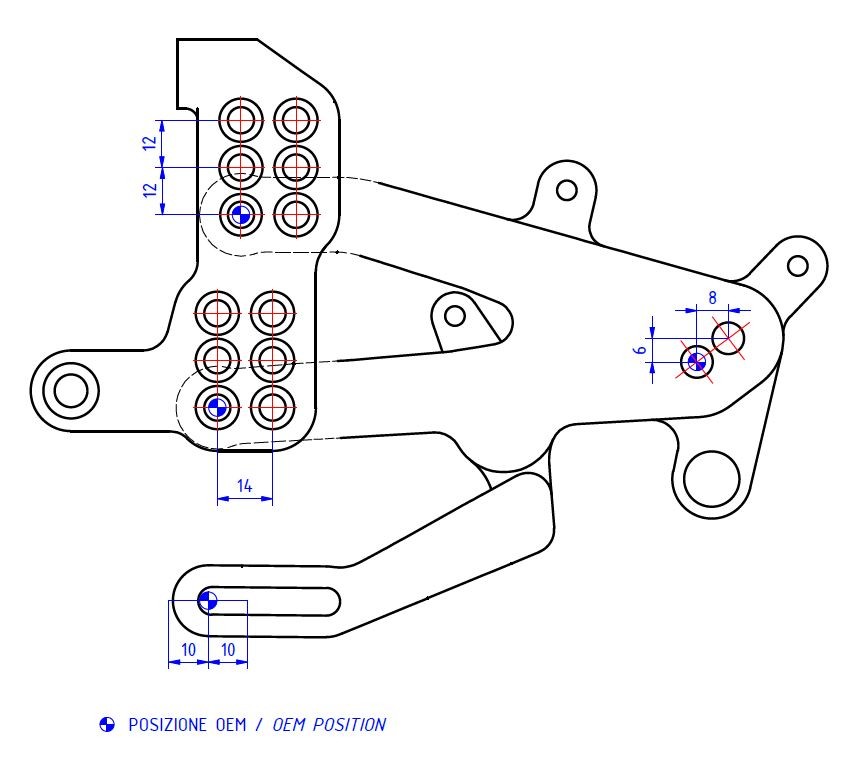 CNC Racing Pramac Edition RPS Adjustable Rearsets for the Ducati Panigale V4 / S / Speciale / R