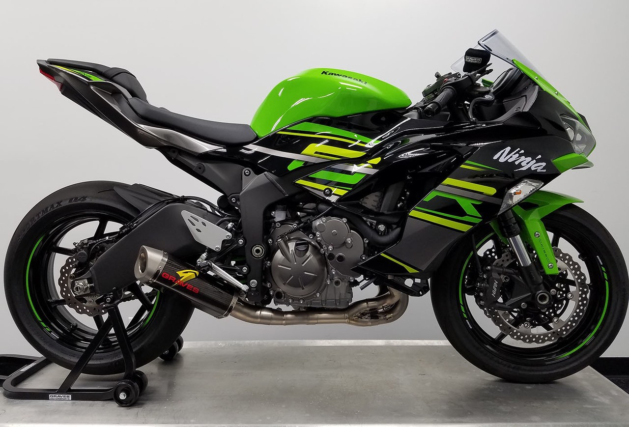 Graves Motorsports Full LINK Titanium / Carbon WORKS Exhaust - 2019+ Kawasaki Ninja ZX-6R