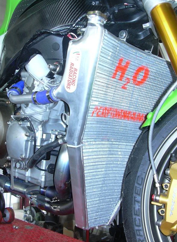 H2O Performance Oversized Water Racing Radiator - Kawasaki ZX-6R (2005-2006)