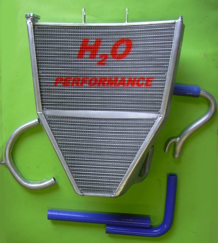 H2O Performance Oversized Water Racing Radiator - Kawasaki ZX-6R (2007-2008)