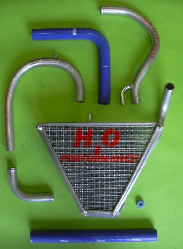 H2O Performance Additional Racing Radiator - Kawasaki ZX-6R (2007-2008)