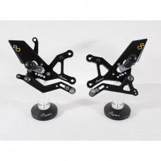 LighTech 'Track System' Adjustable Rearsets w/Folding Footpegs  -  2017-2018 Yamaha YZF-R6